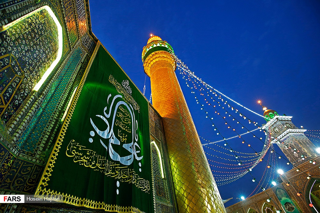 حرم امام علی (ع) در شب میلاد
