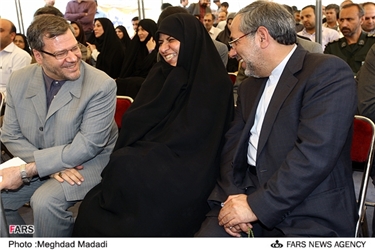 تمدن، دستجردی و لاریجانی در مراسم افتتاح بیمارستان صحرایی در تهران