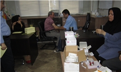 کارگران خدماتی شهرداری ورامین واکسینه شدند