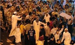 تظاهرات در العوامیه عربستان در حمایت از مردم قطیف + فیلم