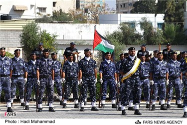 رزمایش نیروهای امنیتی و پلیس حماس در غزه