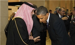 دیدار سعود الفیصل و اوباما در کاخ سفید