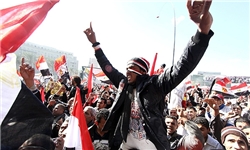 تظاهرات ضد صهیونیستی مصری‌ها در مقابل اتحادیه عرب