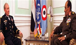 دیدار رئیس شورای عالی نظامی مصر با رئیس ستاد مشترک ارتش آمریکا