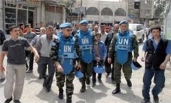 بازدید ناظران بین‌المللی از مناطق نزدیک به حمص