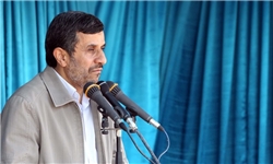 سخنرانی احمدی‌نژاد در جمع مردم نیشابور آغاز شد