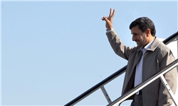 احمدی‌نژاد وارد نیشابور شد