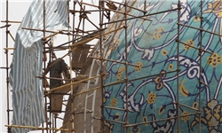 مرمت غیر اصولی تیشه به ریشه گنبد مسجد چهارباغ