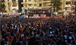 سخنرانی اولین رئیس جمهور منتخب مصر در میدان التحریر به روایت تصویر