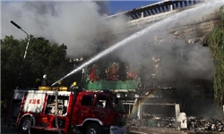 آتش سوزی در یک انبار کاغذ و کارگاه نجاری در قدس مهار شد