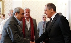 دیدار لاوروف با یکی از رهبران مخالفان سوری در مسکو