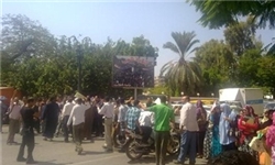 تظاهرات ده‌ها نفری در اسکندریه مصر علیه وزیر خارجه آمریکا