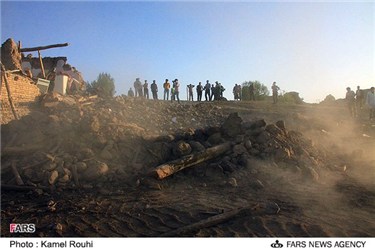 آثار زلزله در روستای شخیملو در 5 کیلومتری ورزقان