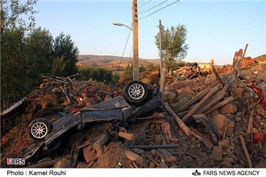 آثار زلزله در روستای شخیملو در 5 کیلومتری ورزقان