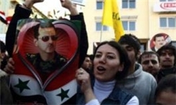 تظاهرات علیه حمله هوایی اسرائیل به سوریه در استانبول