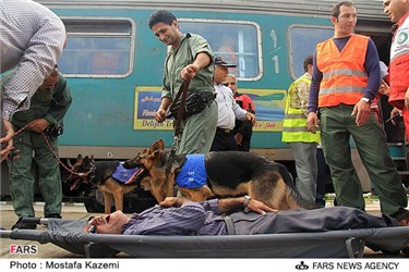 مانور مدیریت بحران در «راه آهن شمال» شهرستان ساری