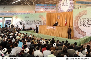 سخنرانی مقام معظم رهبری در دیدار هزاران نفر از بسیجیان استان خراسان شمالی
