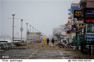 تخریب شهر توسط طوفان سندی در سواحل شرقی آمریکا