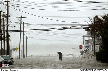تعطیلی شهر به علت طوفان سندی در سواحل شرقی آمریکا