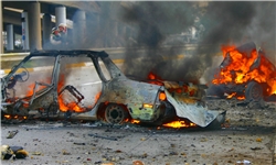انفجار خودرو سمند در محمودآباد