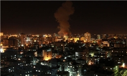 بمباران مرکز شهر غزه/انفجار در نزدیک مجلس فلسطین