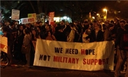 تظاهرات ضد جنگ در اسرائیل/ درخواست برای توقف حملات به غزه