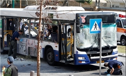 «فیلم» و «تصاویر» اتوبوس منفجرشده در تل‌آویو