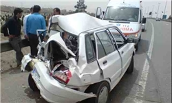 11 سرنشین پراید در حادثه رانندگی شهربابک نجات یافتند