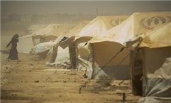 درگیری آوارگان سوری با نیروهای امنیتی اردن در اردوگاه زعتری