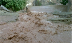 رودخانه دز در شهرستان دزفول طغیان کرد