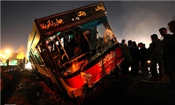 24 نفر مصدوم بر اثر واژگونی یک دستگاه اتوبوس