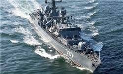 کشتی‌های روسی در دریای مدیترانه در حال انجام مانور هستند