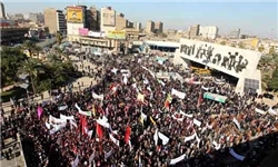 تظاهرات مردمی در حمایت از دولت عراق+تصاویر