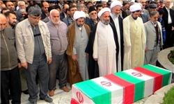پیکر روحانی شهید حسین قدوسی در مشکین‌دشت کرج تشییع شد
