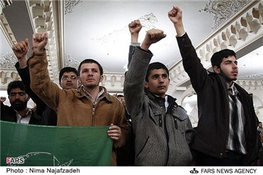 تجمع روحانیون و طلاب مشهد در اعتراض به کشتار شیعیان پاکستان