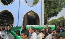 پیکر پدر شهید محمدحسین مردانی در اهواز تشییع شد