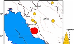زلزله 4.7 ریشتری در کاکی بوشهر