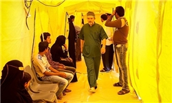 برپایی بیمارستان صحرایی امام حسین(ع) در تنگستان