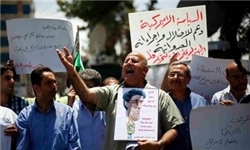 تظاهرات فلسطینی‌ها علیه سیاست‌های جانبدارنه واشنگتن در حمایت از اسرائیل