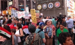 تظاهرات ضد جنگ در نیویورک، واشنگتن و شیکاگو+فیلم و عکس