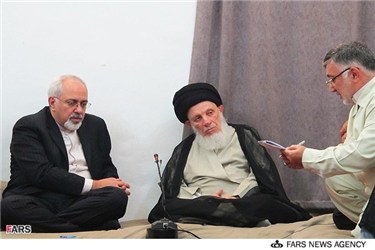 دیدار محمدجواد ظریف،وزیر امور خارجه ایران با آیت الله سعید حکیم 