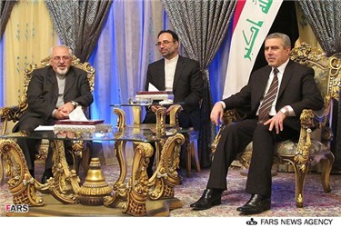 دیدار محمدجواد ظریف،وزیر امور خارجه ایران با خضیر الخزایی کفیل، ریاست جمهوری عراق