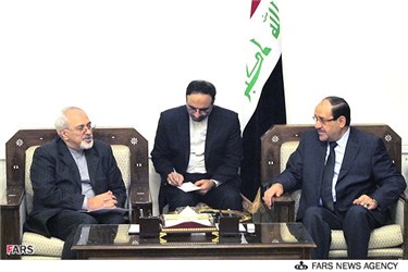 دیدار محمدجواد ظریف،وزیر امور خارجه ایران با نوری المالکی نخست وزیر عراق 