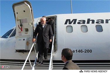 ورود محمدجواد ظریف به فرودگاه بغداد