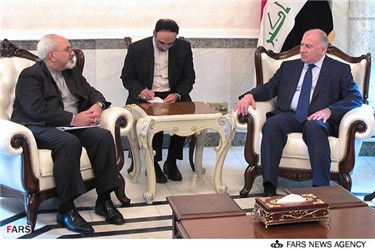 دیدار محمدجواد ظریف،وزیر امور خارجه ایران با اسامه النجیفی رئیس پارلمان عراق