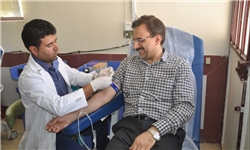 اهدای خون دسته‌جمعی کارکنان سلامت در کهگیلویه و بویراحمد+تصاویر