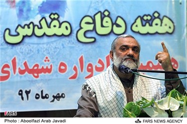 سخنرانی سردار نقدی رئیس بسیج مستضعفین در مراسم هفتمین یادواره شهدای ورامین