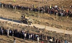 تجمع اعتراضی علیه «رجب طیب اردوغان» در ۲ سوی مرز ترکیه -سوریه