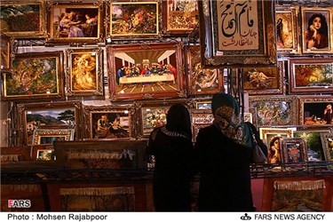 غرفه تابلو فرش در نمایشگاه فرش در کرمان