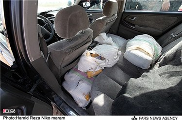 خودروی توقیف شده حامل مواد مخدر در سجزی اصفهان